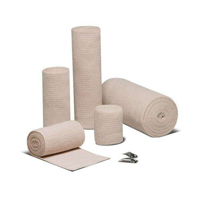 Bandage REB 6"x10yd Stretch Elastic Clip Closure Tan LF Sterile 10/Ca - Surgical Supplies NY